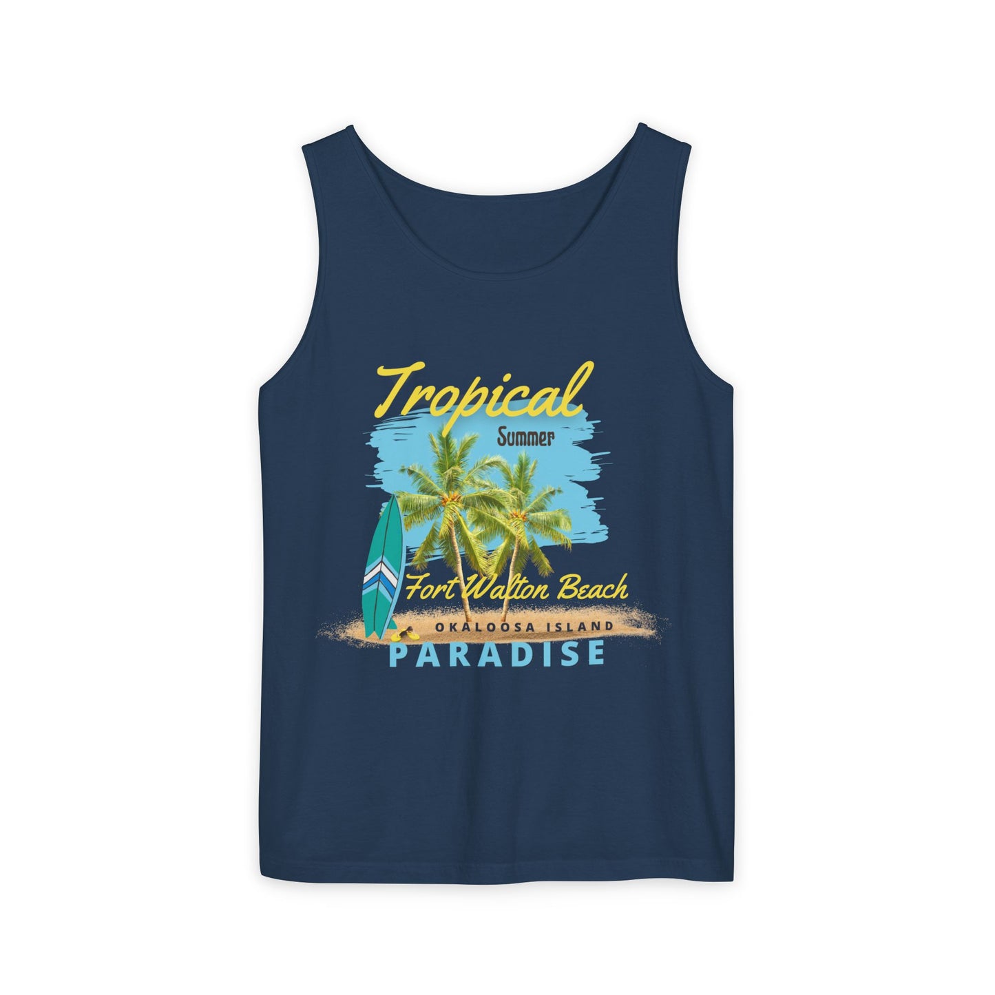 Tropical Summer Tank Top(Print on Front)