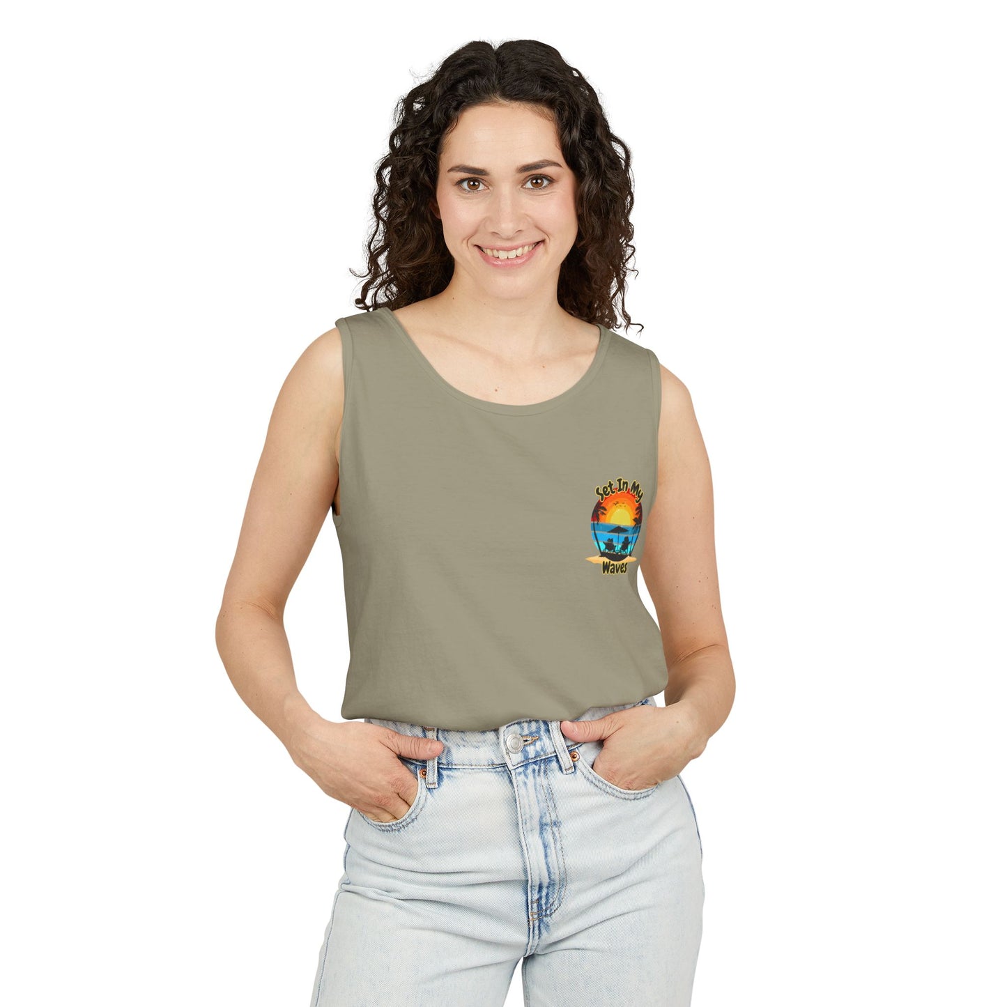"Set In My Waves" Tropical Paradise Tank Top