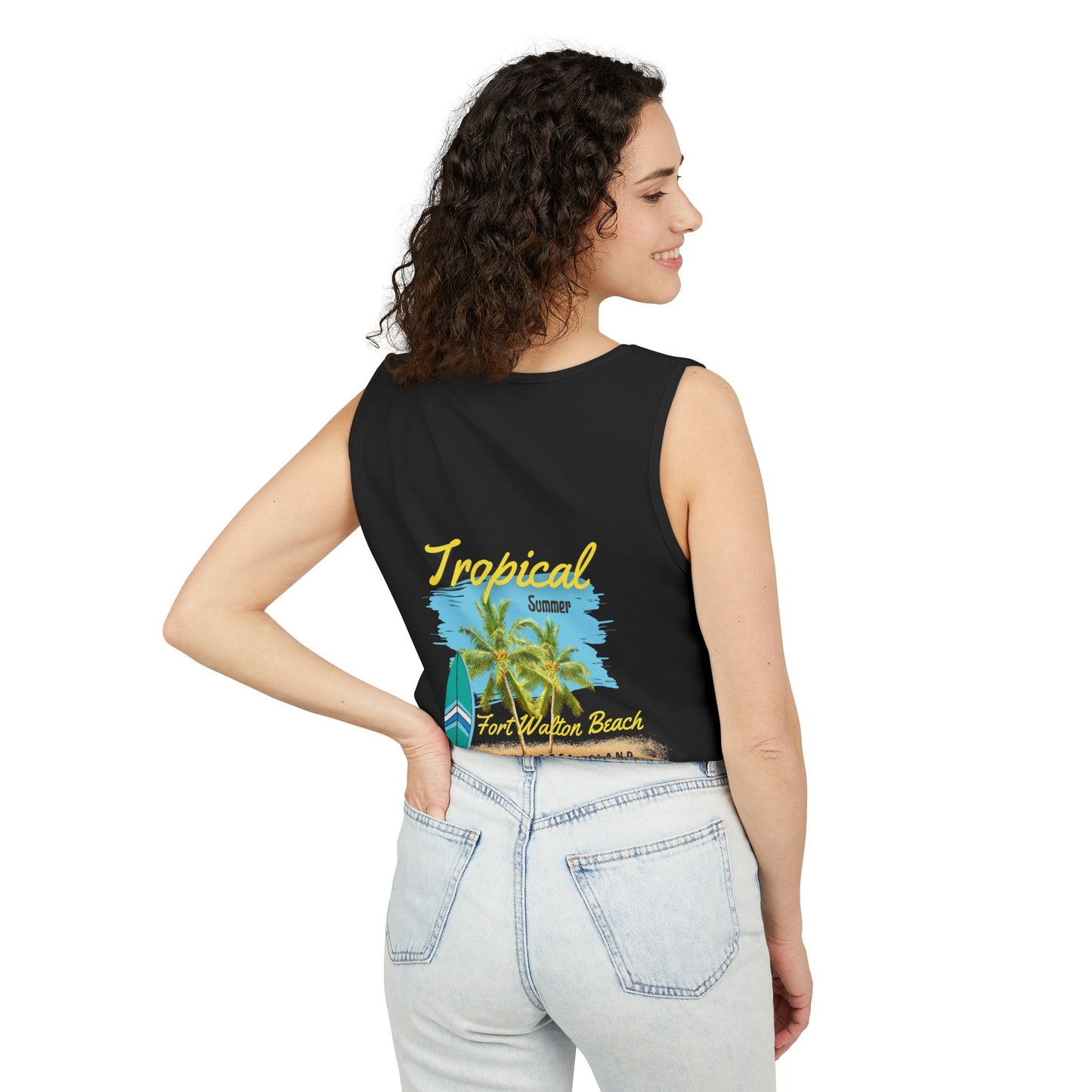 Tropical (FWB) Summer Tank Top (Back)