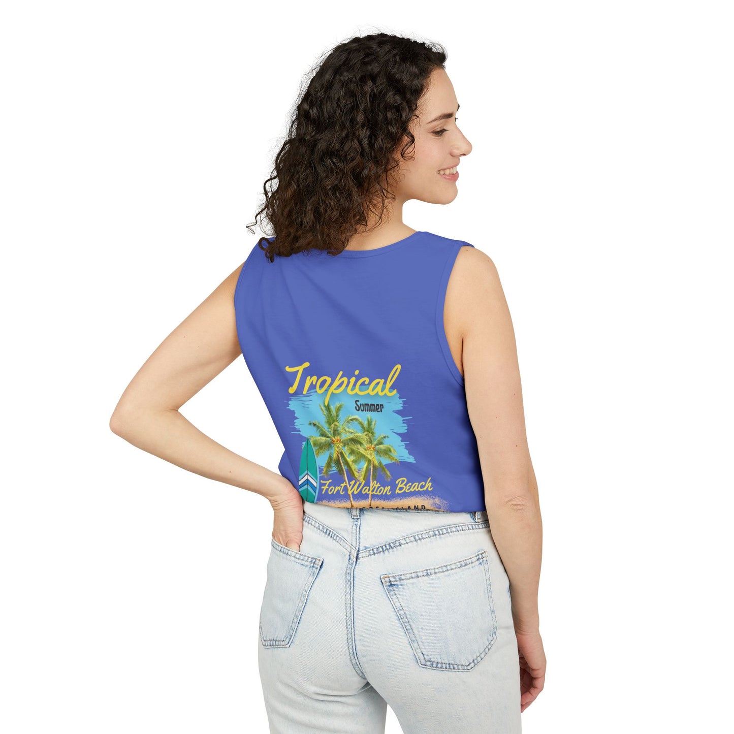 Tropical (FWB) Summer Tank Top (Back)