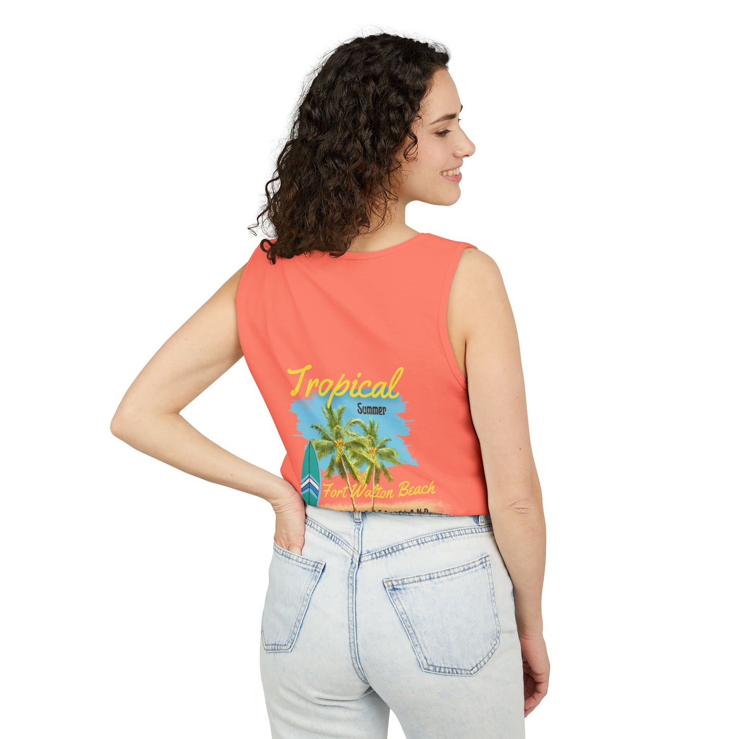 Tropical (FWB) Summer Tank Top (Back)