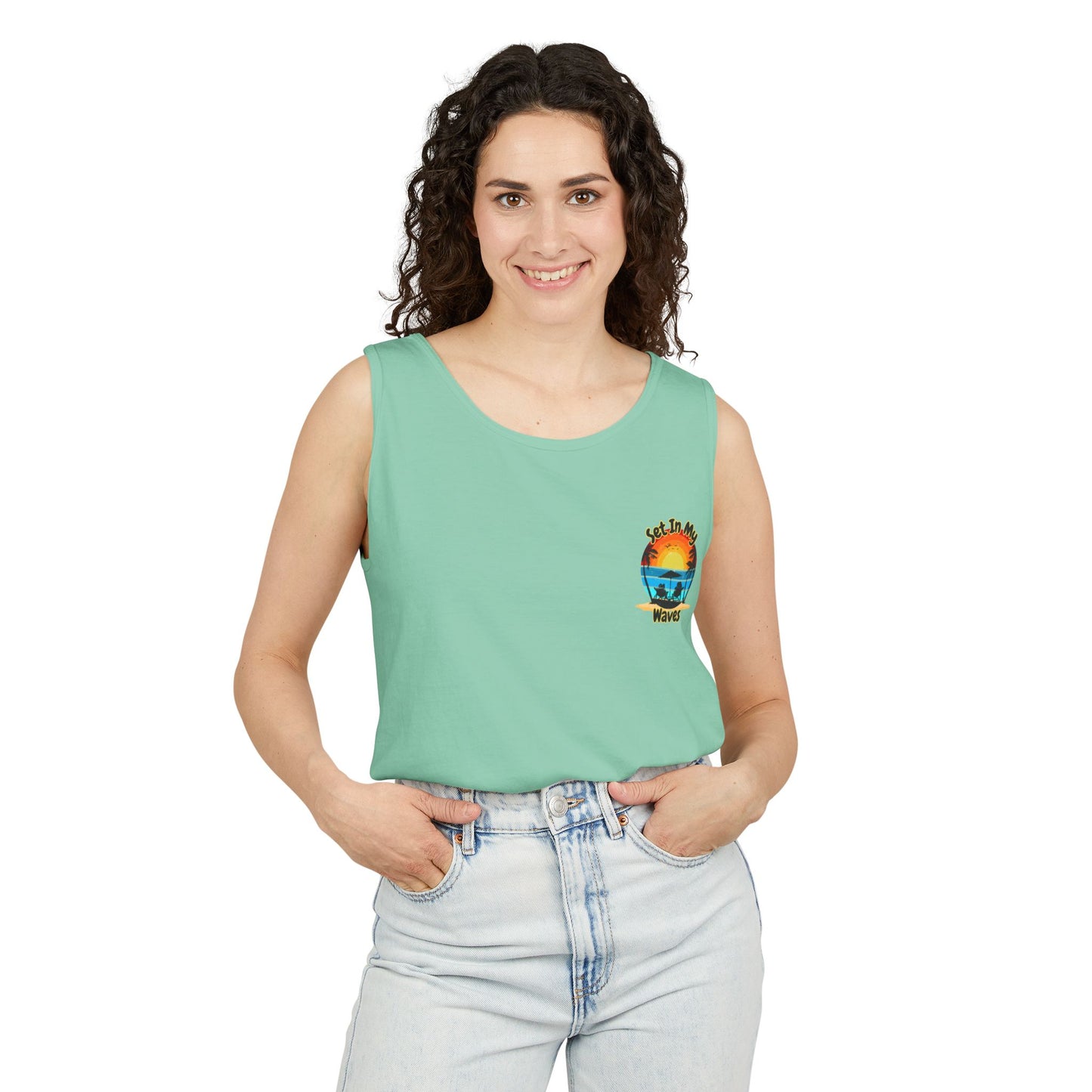 "Set In My Waves" Tropical Paradise Tank Top
