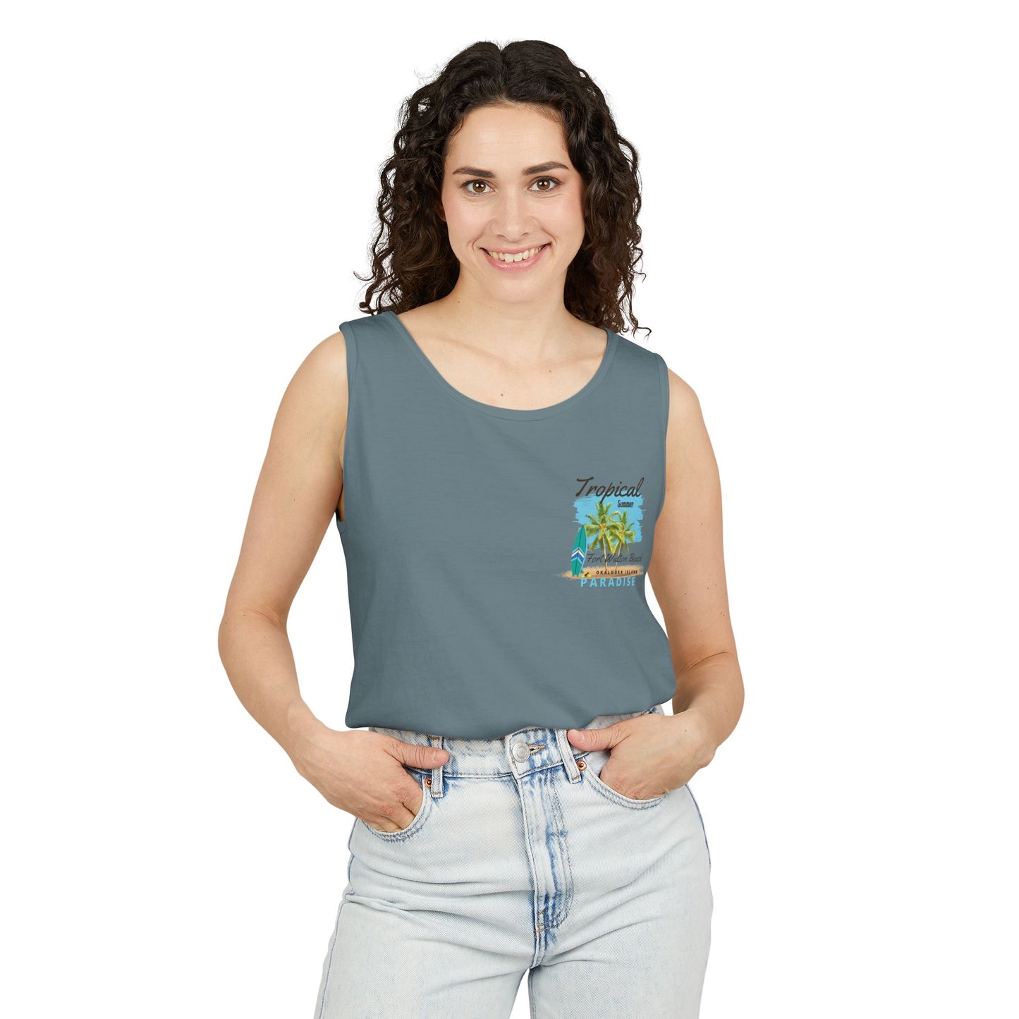 Tropical Paradise Tank Top(Print on Front/Back)