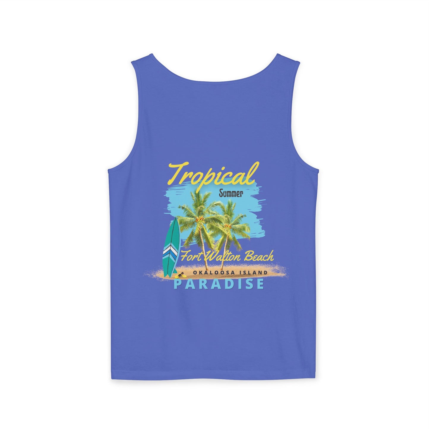Tropical (FWB) Summer Tank Top (Back)