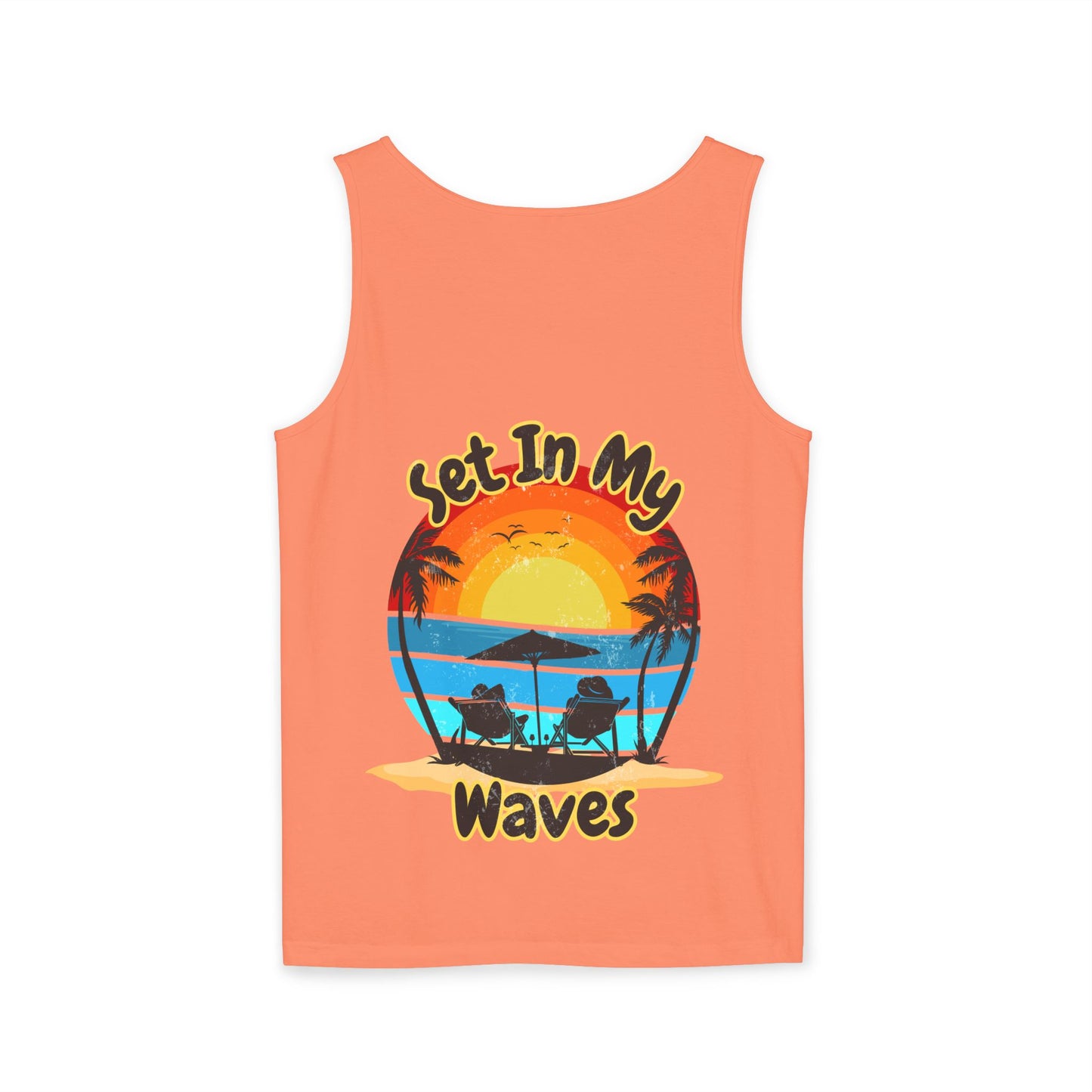 "Set In My Waves" Tropical RETRO Paradise Tank Top(Light Colors)