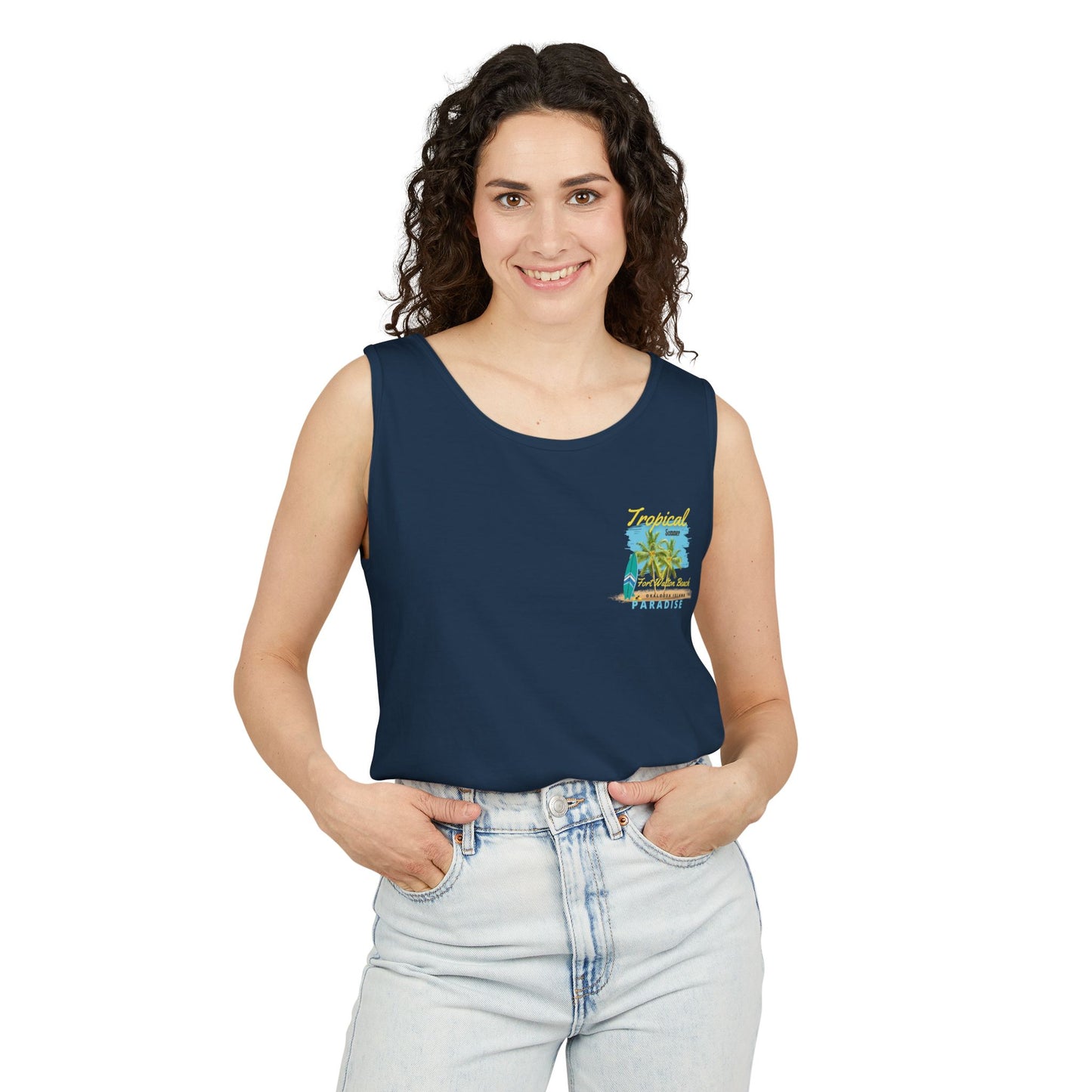Tropical (FWB) Summer Tank Top (Back)