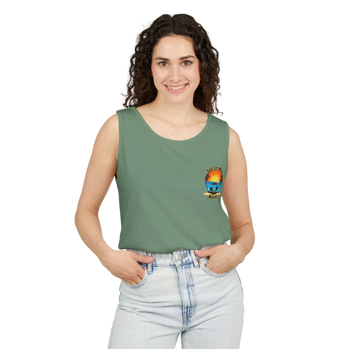 "Set In My Waves" Tropical Paradise Tank Top