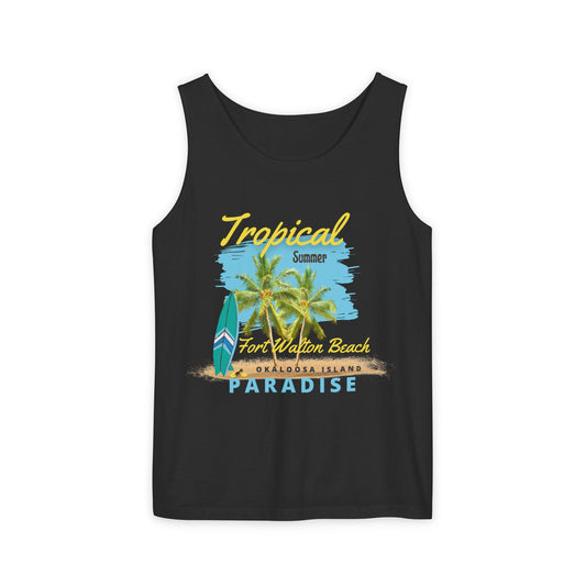 Tropical Summer Tank Top(Print on Front)