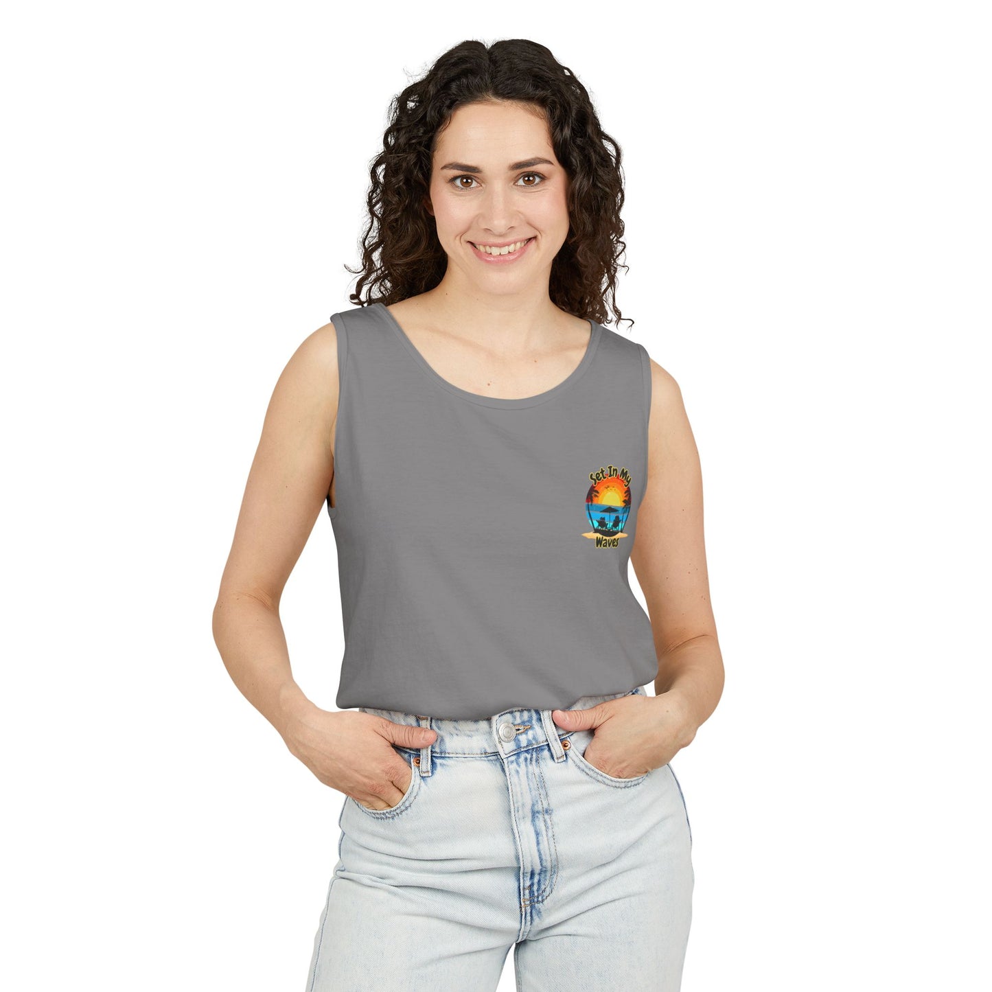 "Set In My Waves" Tropical RETRO Paradise Tank Top(Light Colors)