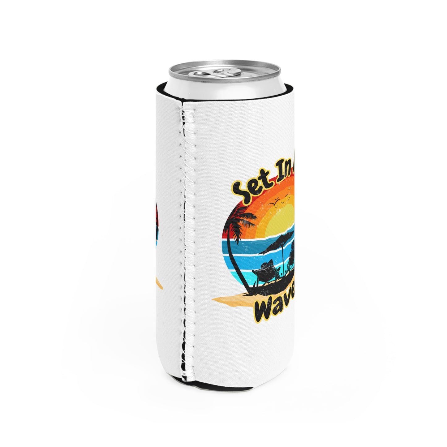 "Set In My Waves" Tropical Summer Slim Can Cooler