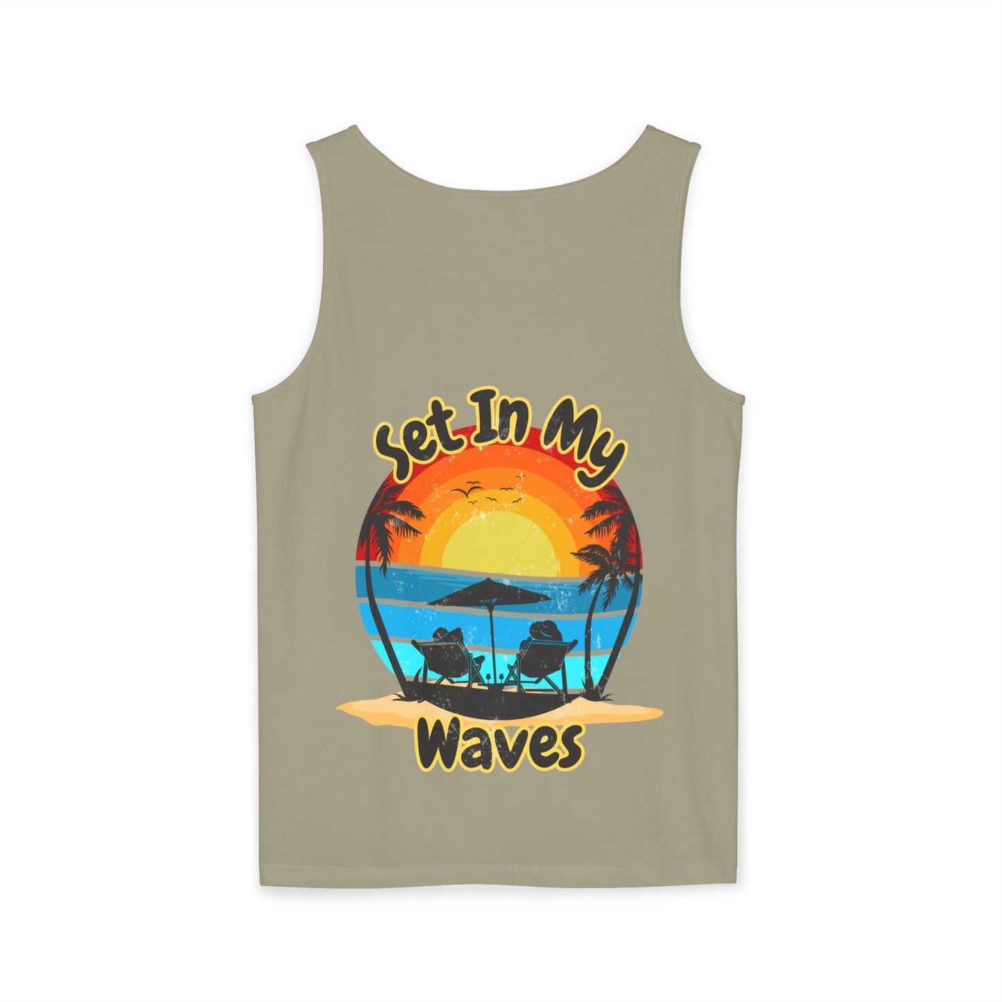 "Set In My Waves" Tropical RETRO Paradise Tank Top(Light Colors)