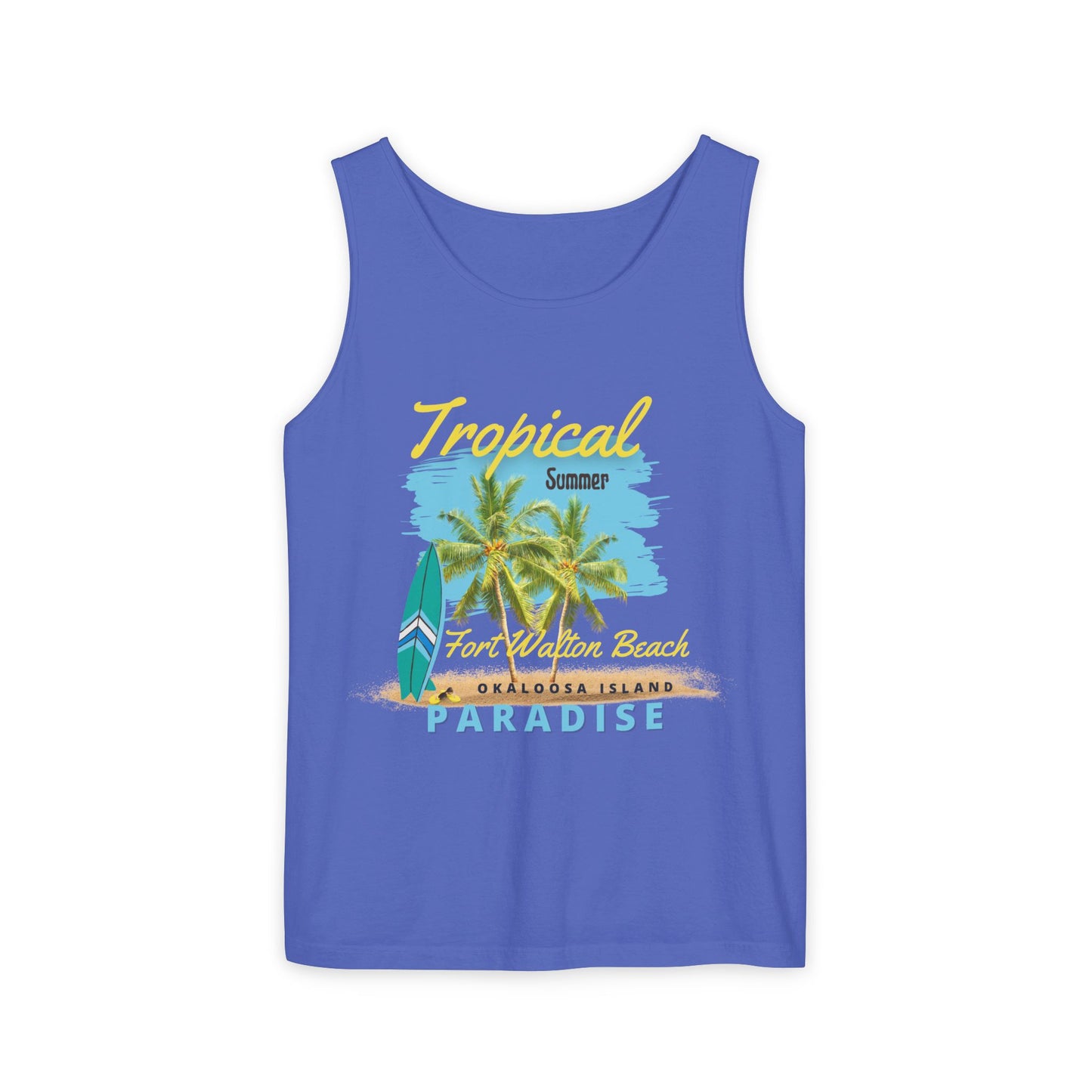 Tropical Summer Tank Top(Print on Front)