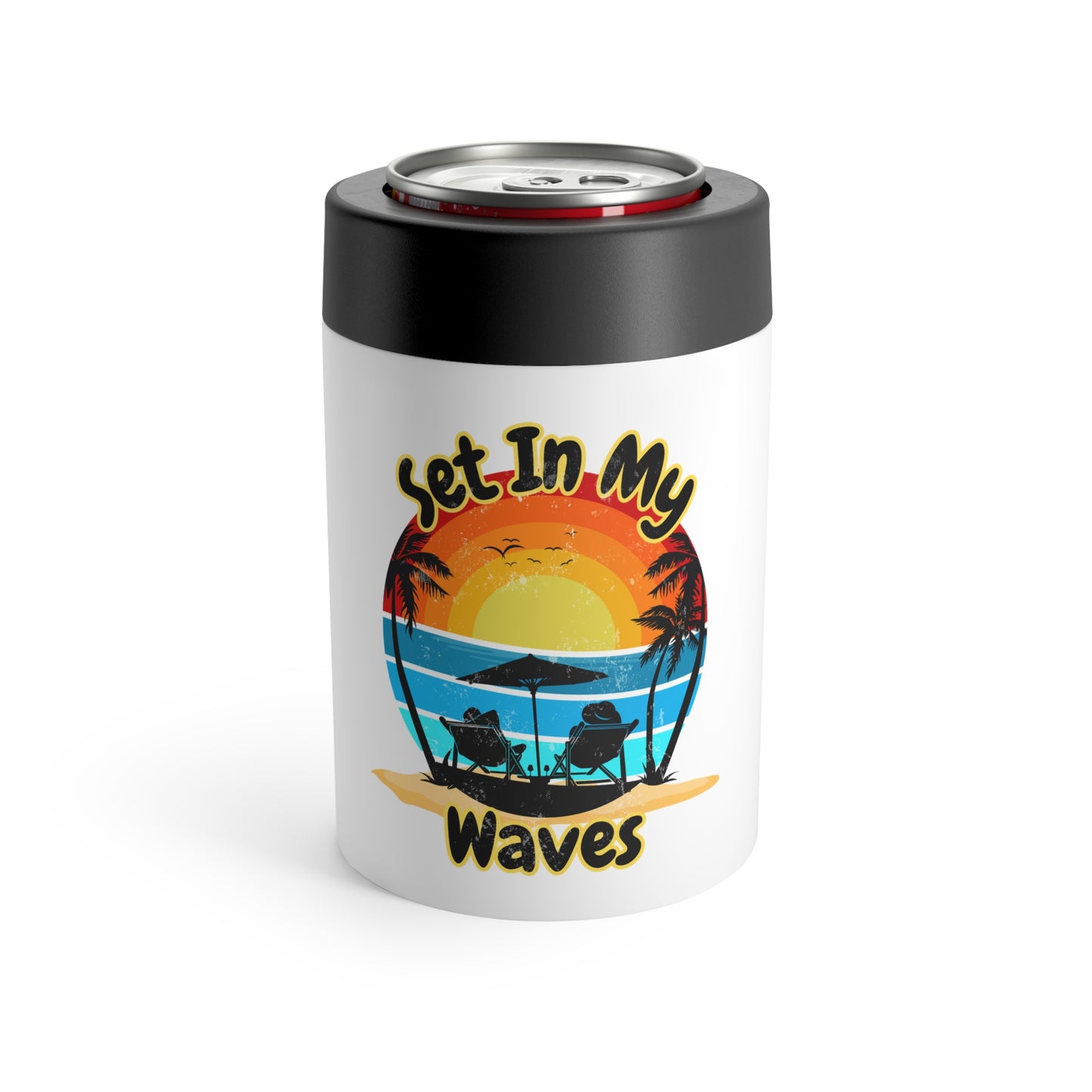 "Set In My Waves" Beach Can Holder