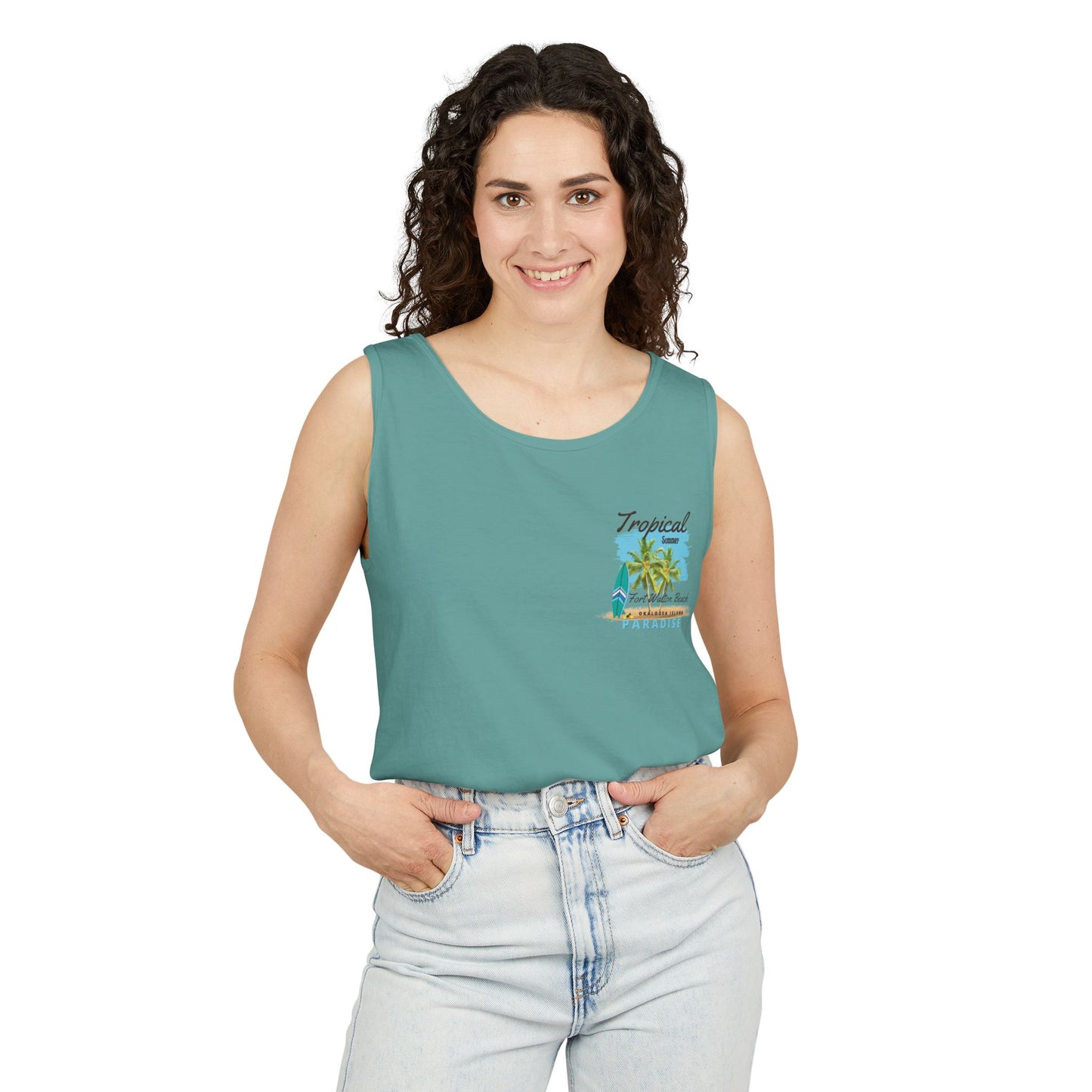 Tropical Paradise Tank Top(Print on Front/Back)