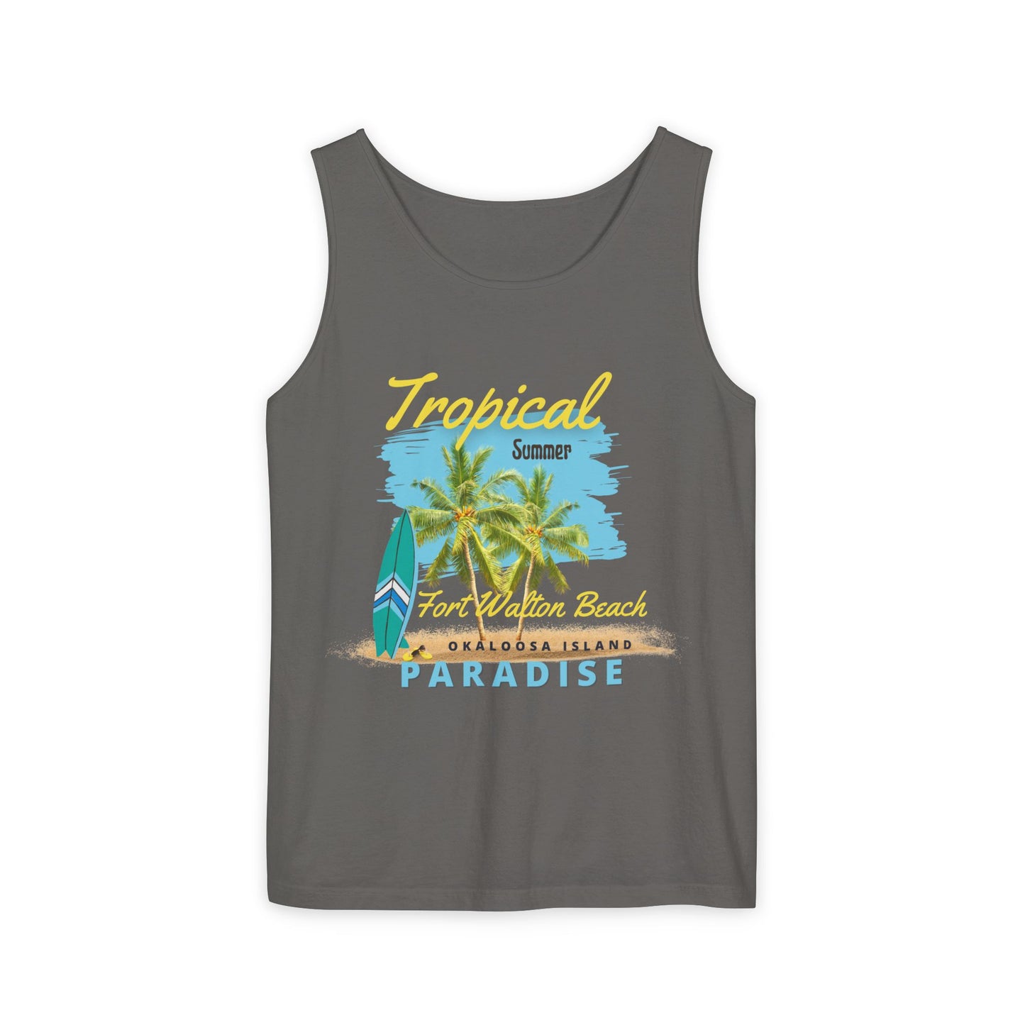 Tropical Summer Tank Top(Print on Front)