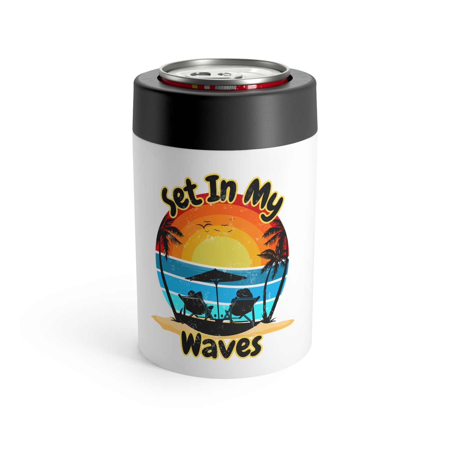"Set In My Waves" Beach Can Holder