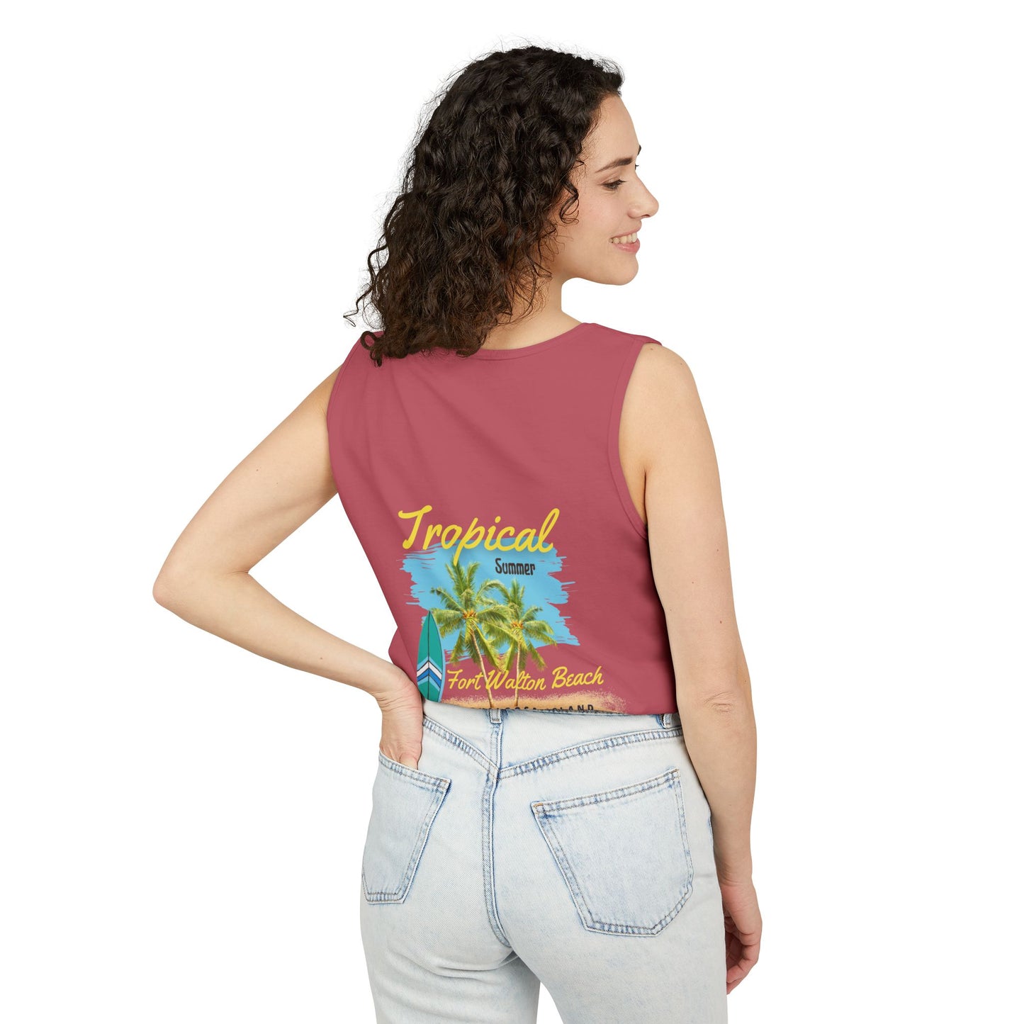 Tropical (FWB) Summer Tank Top (Back)