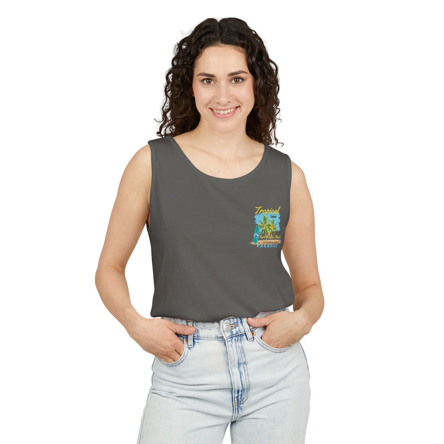 Tropical (FWB) Summer Tank Top (Back)