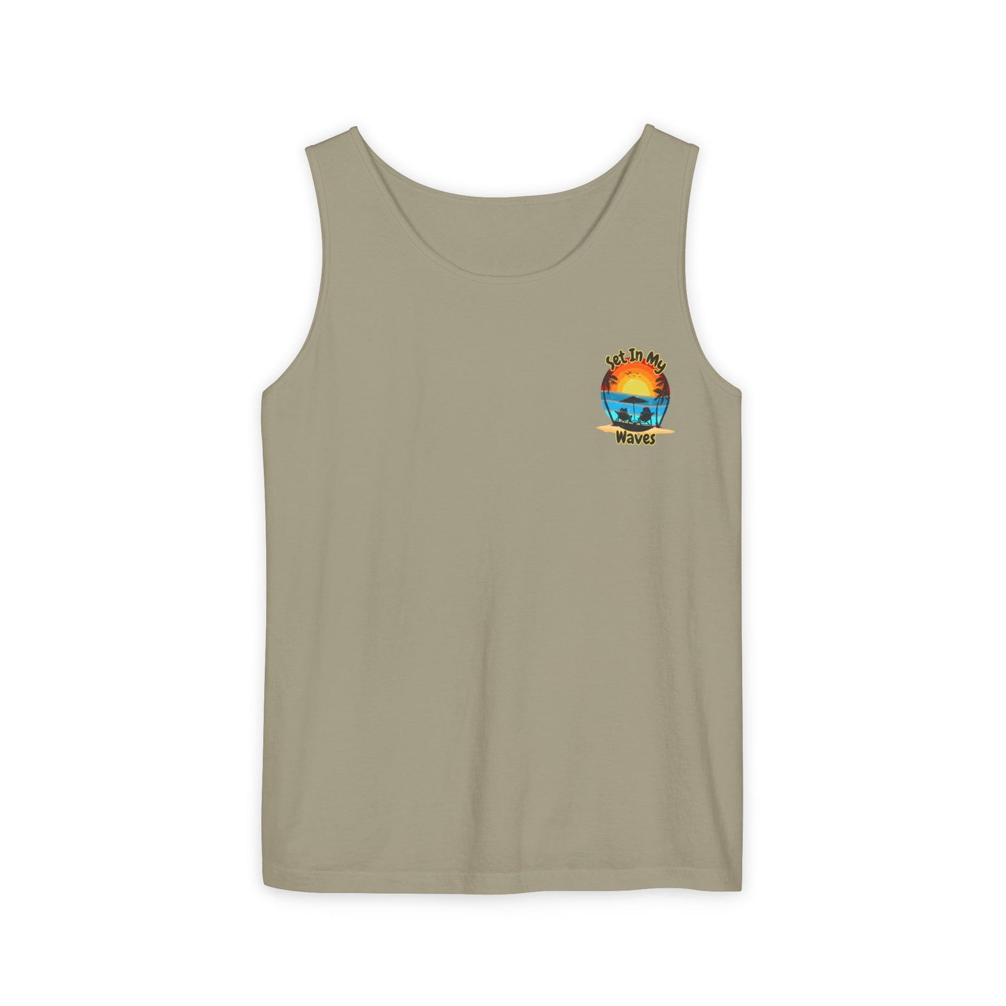 "Set In My Waves" Tropical RETRO Paradise Tank Top(Light Colors)