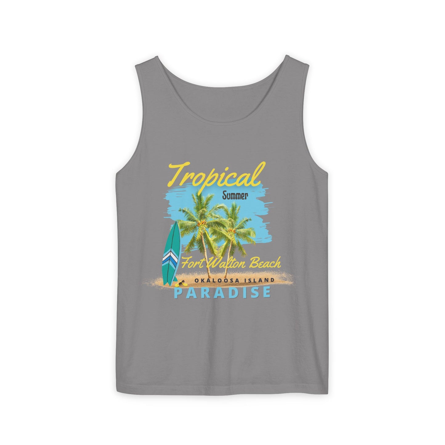 Tropical Summer Tank Top(Print on Front)
