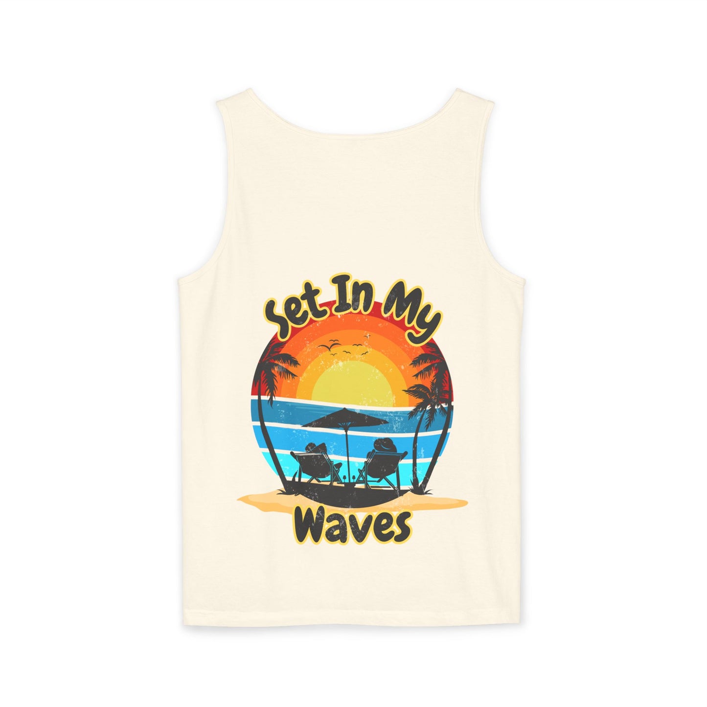 "Set In My Waves" Tropical RETRO Paradise Tank Top(Light Colors)