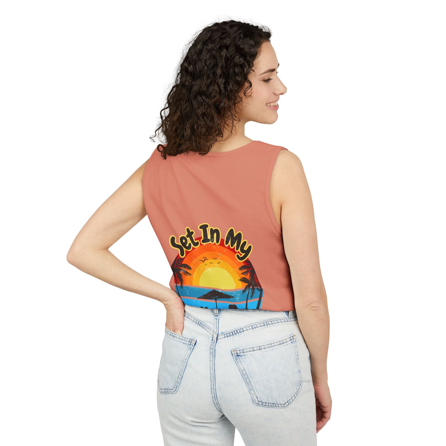 "Set In My Waves" Tropical RETRO Paradise Tank Top(Light Colors)