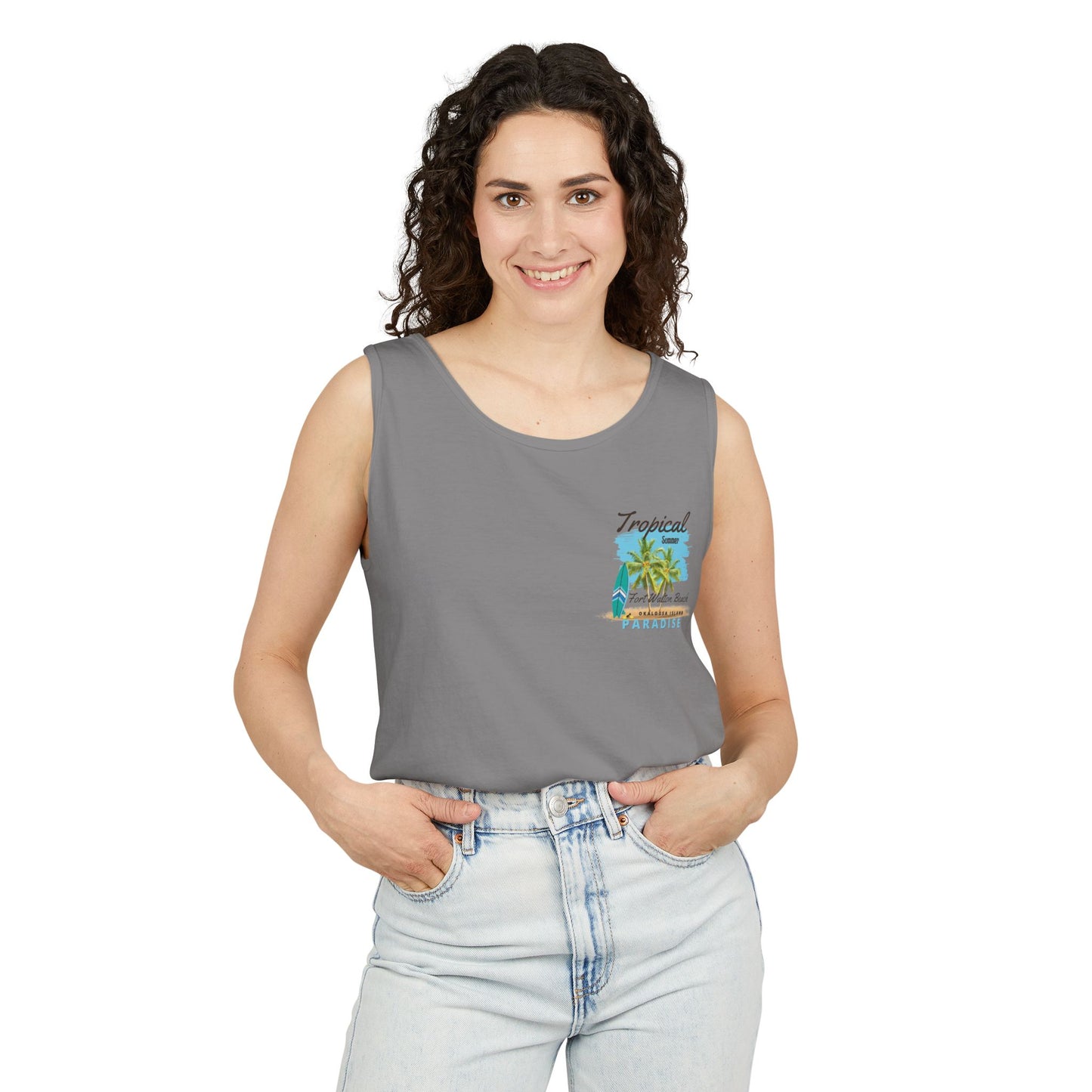 Tropical Paradise Tank Top(Print on Front/Back)