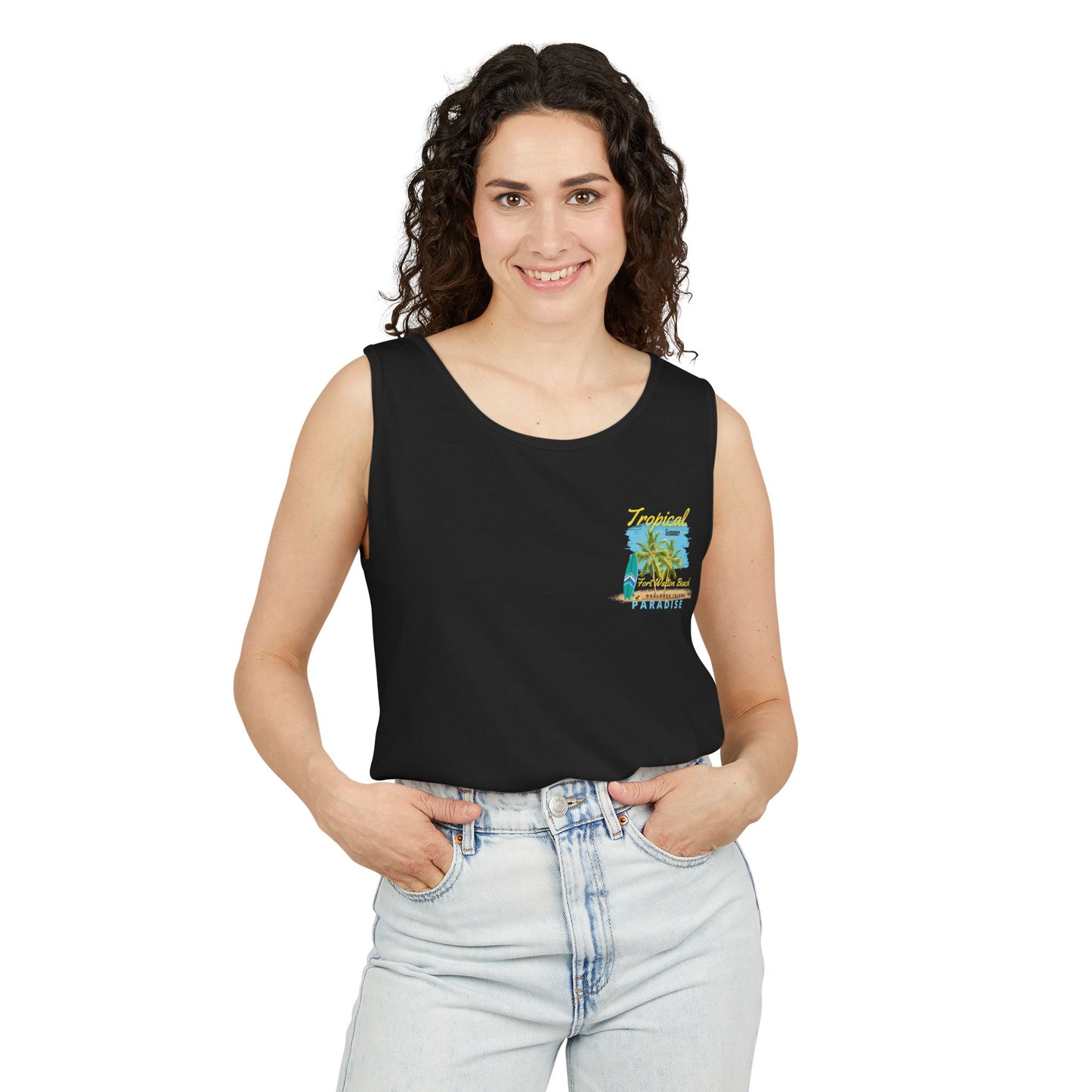 Tropical (FWB) Summer Tank Top (Back)