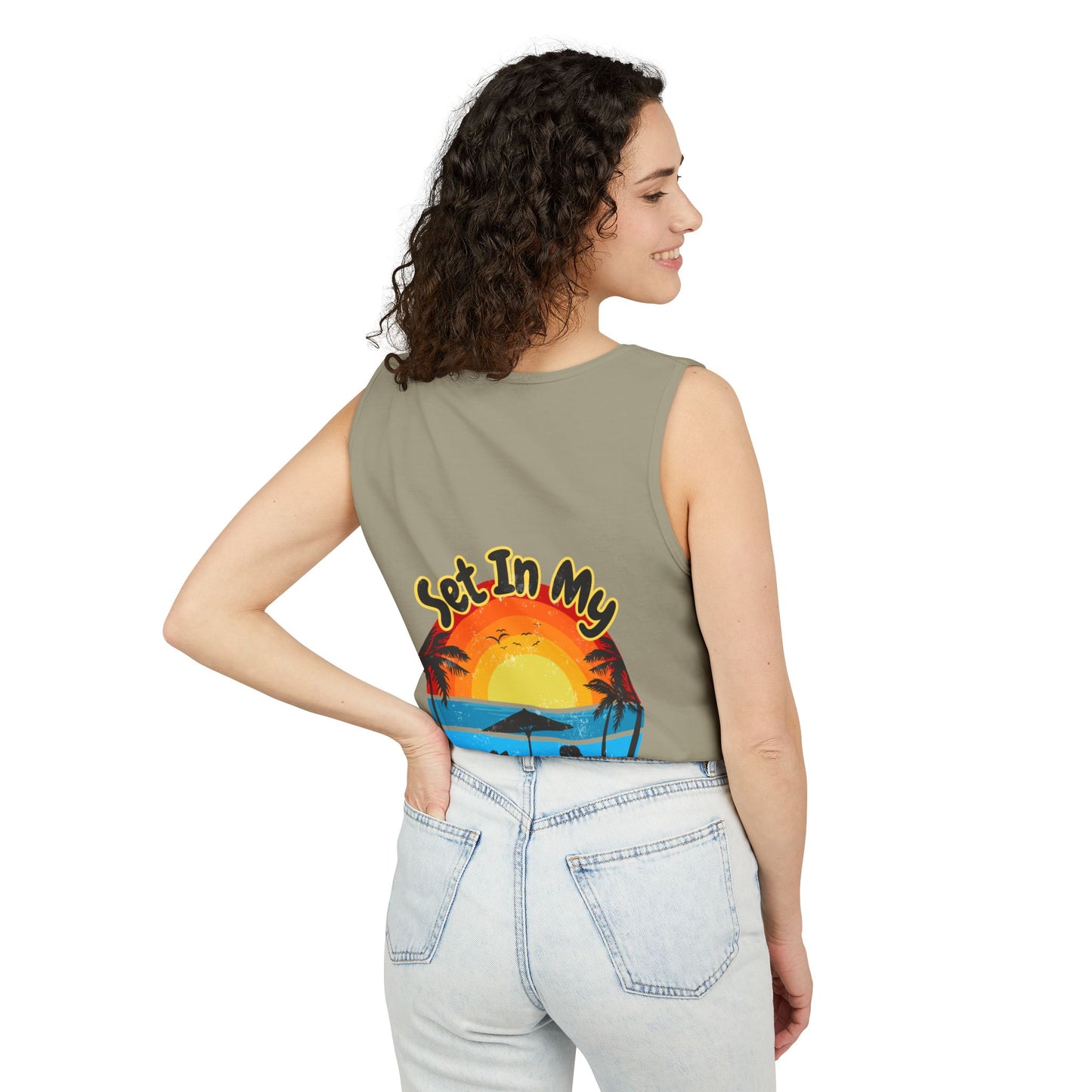 "Set In My Waves" Tropical RETRO Paradise Tank Top(Light Colors)