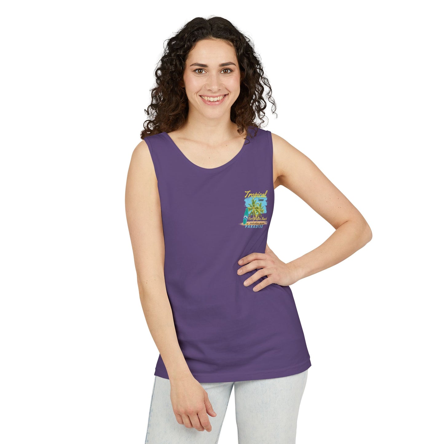 Tropical (FWB) Summer Tank Top (Back)