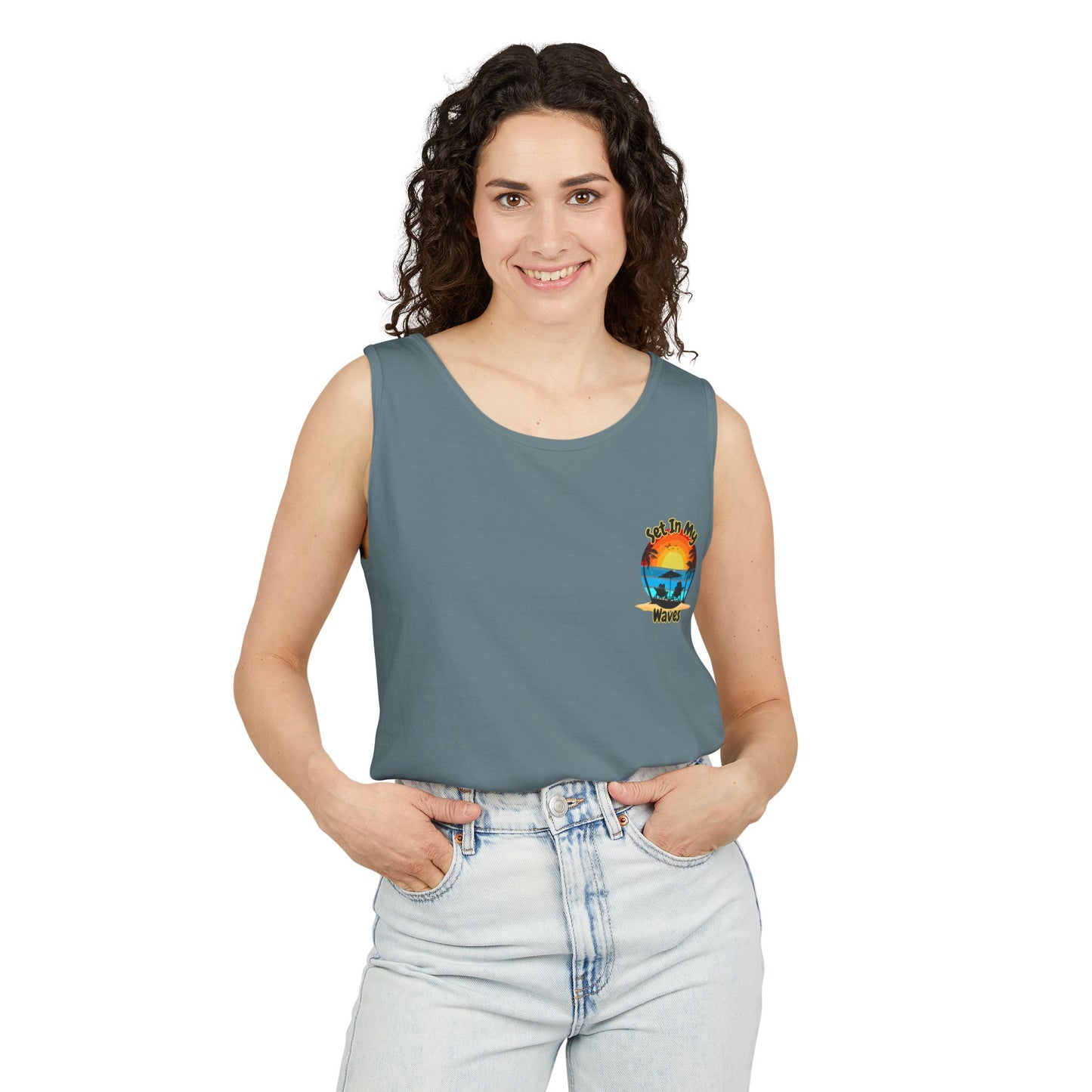 "Set In My Waves" Tropical Paradise Tank Top