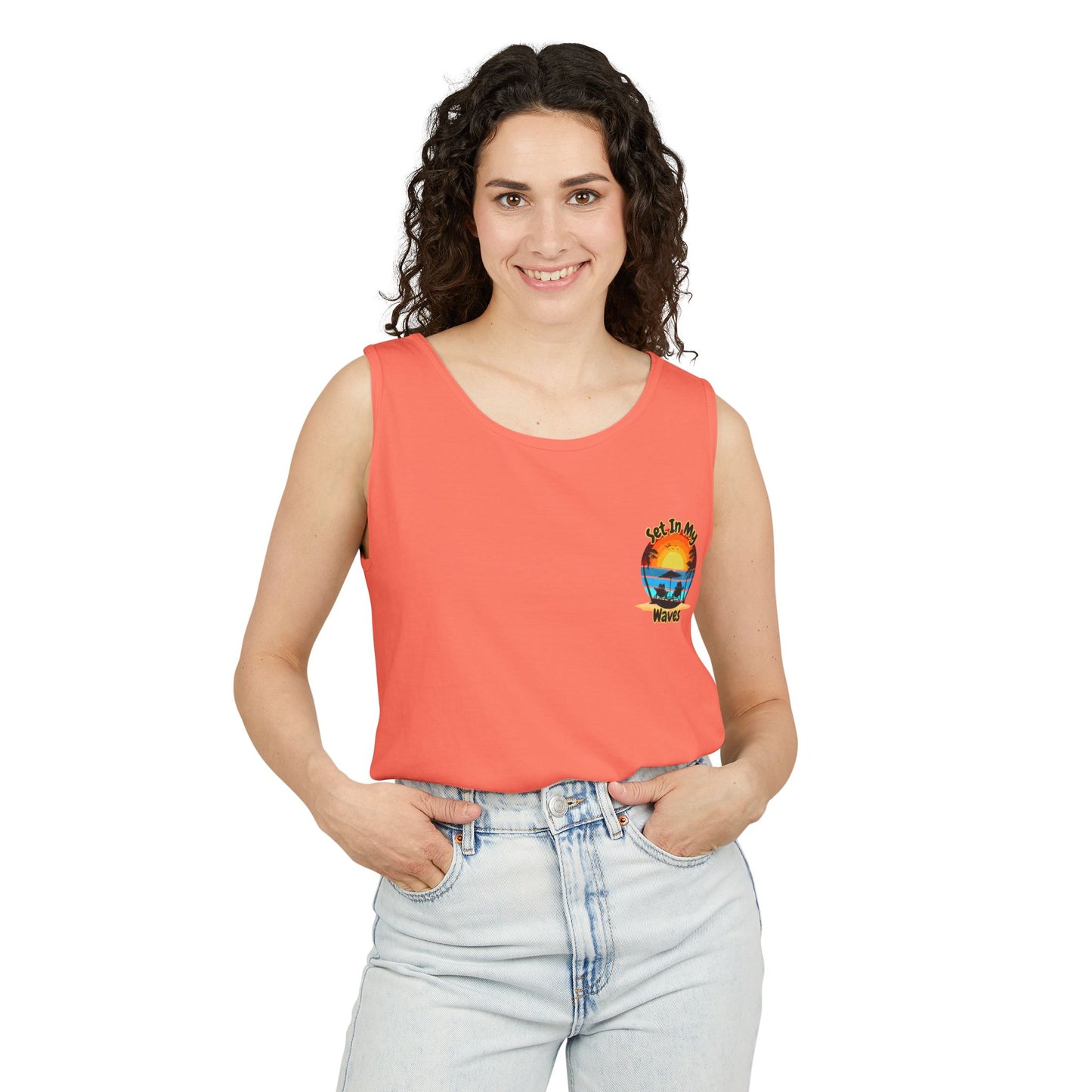 "Set In My Waves" Tropical Paradise Tank Top